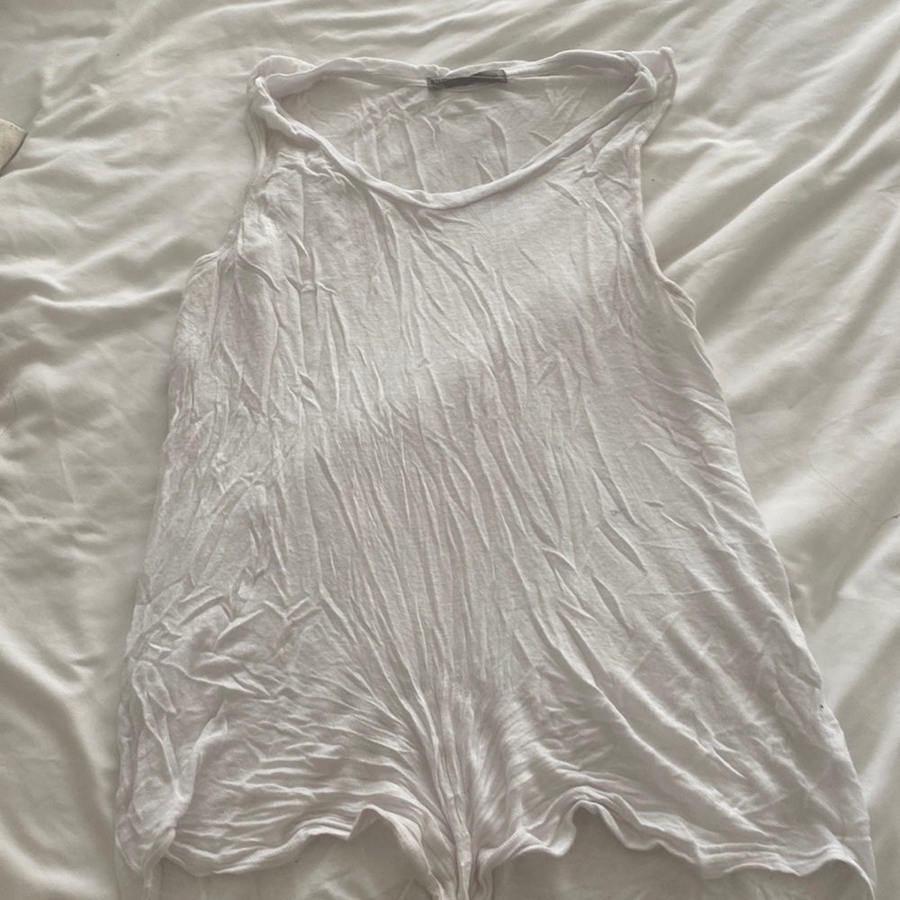 White tresic tank top